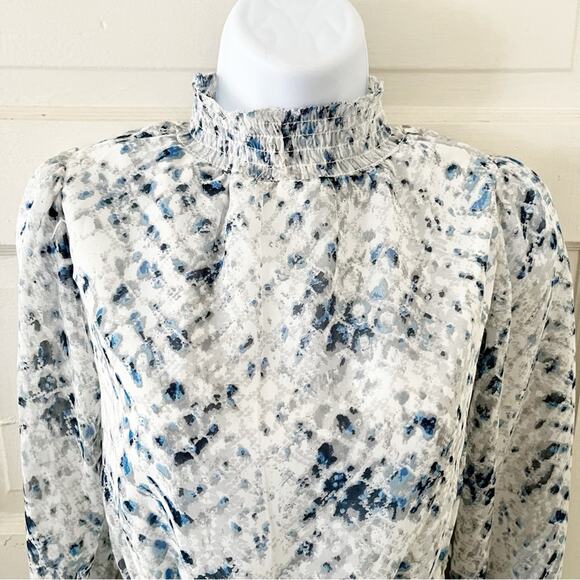 JAPNA Blue & White Patterned Blouse, XS - Picture 5 of 8